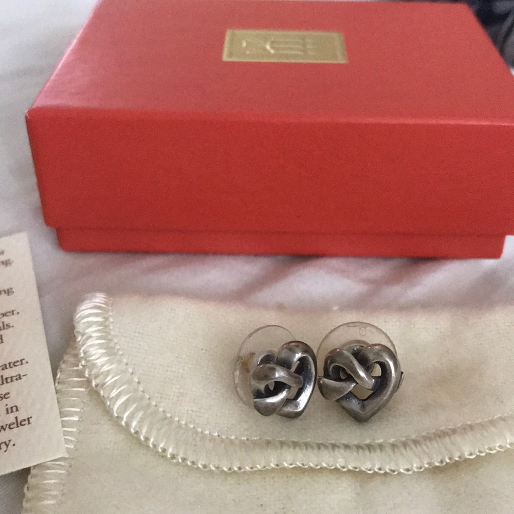 James Avery heart knot earrings